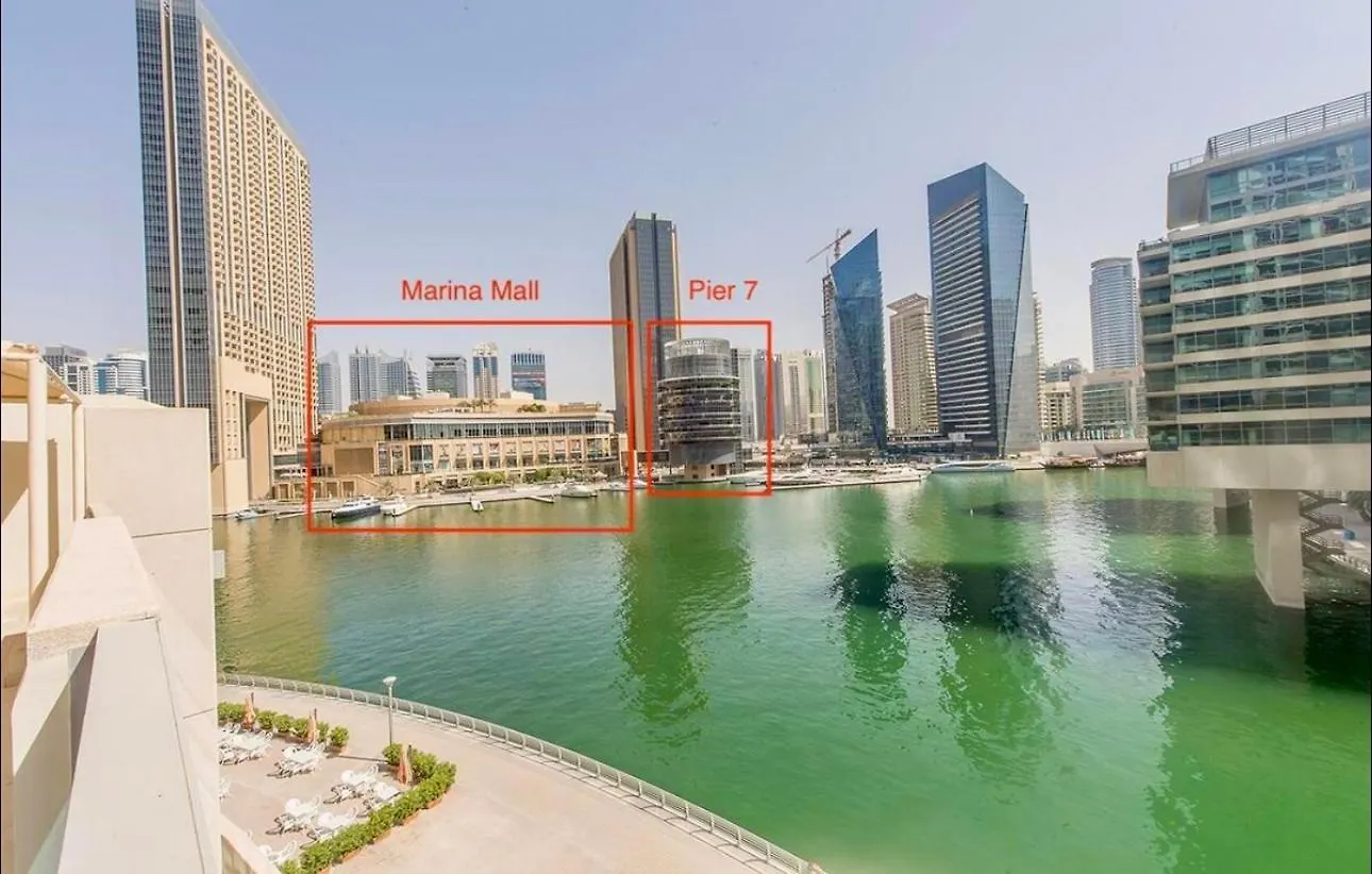 Intercontinental Dubai Marina Hotel Apartments Full Marina View With Balcony, Marina Mall, Large 1 Bedroom Apartment, Kitchen, 2 Toilets, 1 Parking, Swimming Pool And Gym Free Access, Paid Breakfast